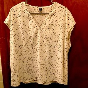 Shein poka dot blouse